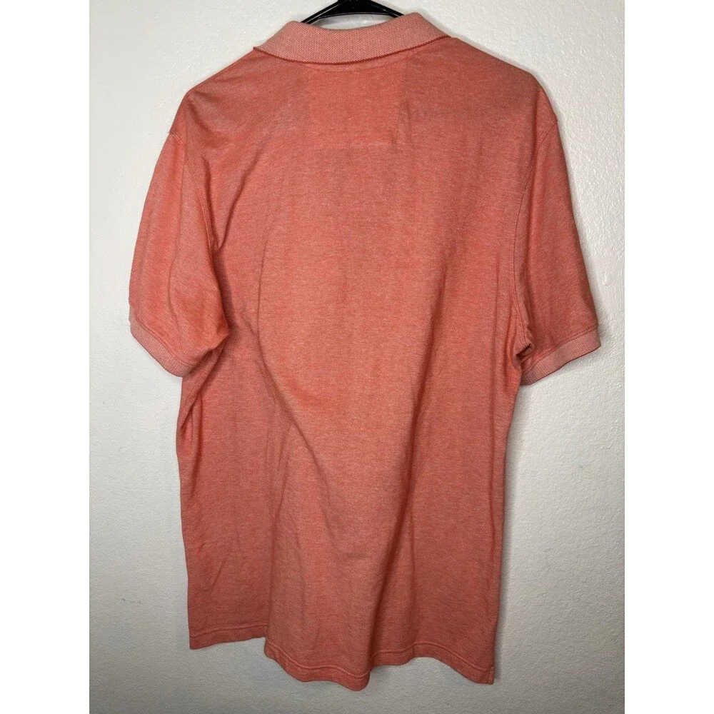 Banana Republic Men's Short Sleeve Polo Shirt Large Coral Color Size Large